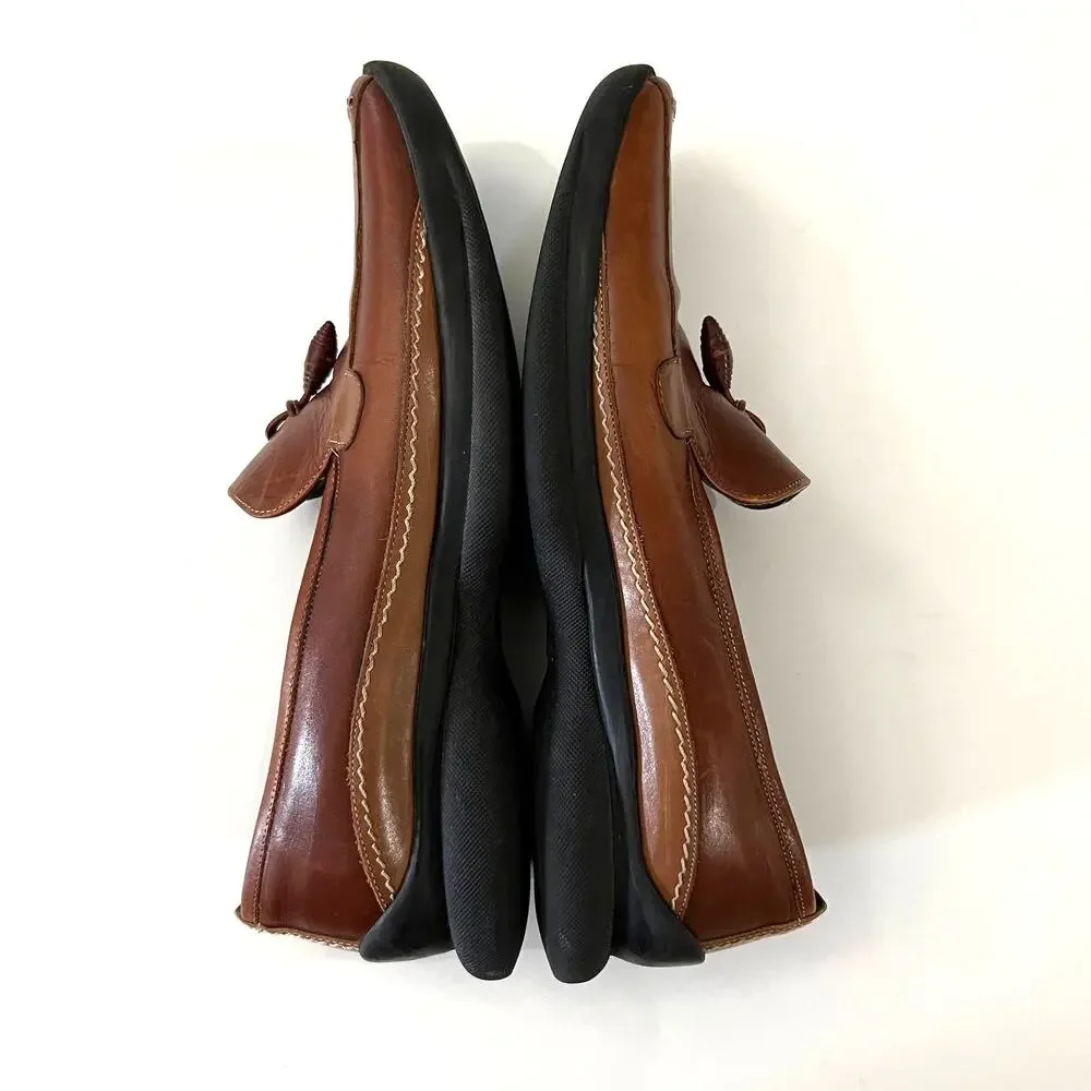 Sesto Meucci Leather Tassel Loafer Size 7M